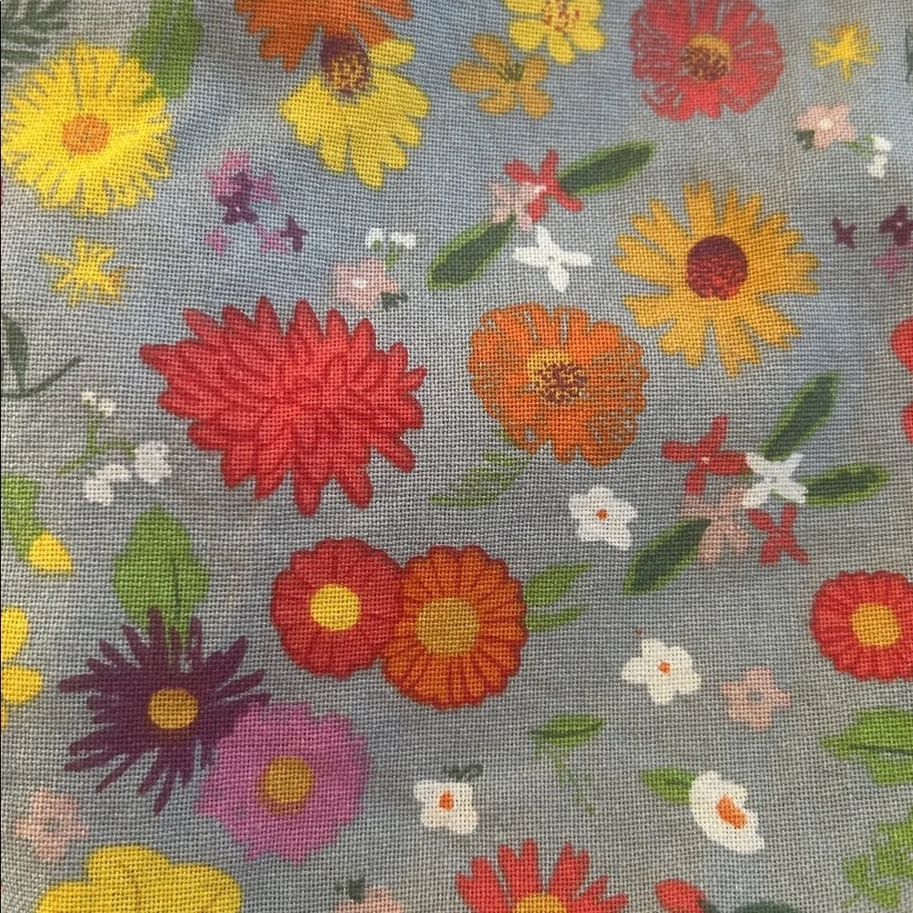 Now Designs Cotton Whimsy Blue Pink Cottage Floral Classic Apron
